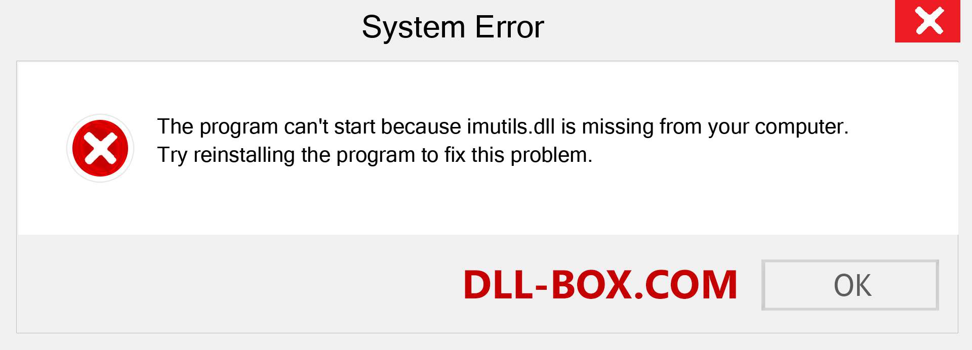  imutils.dll file is missing?. Download for Windows 7, 8, 10 - Fix  imutils dll Missing Error on Windows, photos, images